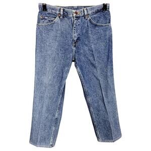 Vintage 90s Lee Men's 32x32* Hemmed Straight Leg Med Wash Blue Denim Jeans